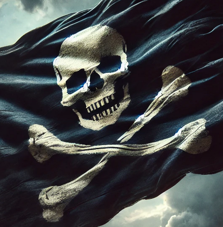 Pirate Flag in the Wind